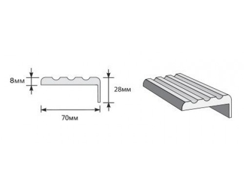 Наличник "Т" Тип-3 2150*70*8