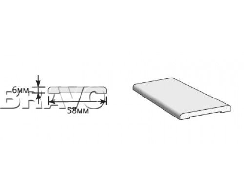 Наличник Прямоугольный 2150*58*6